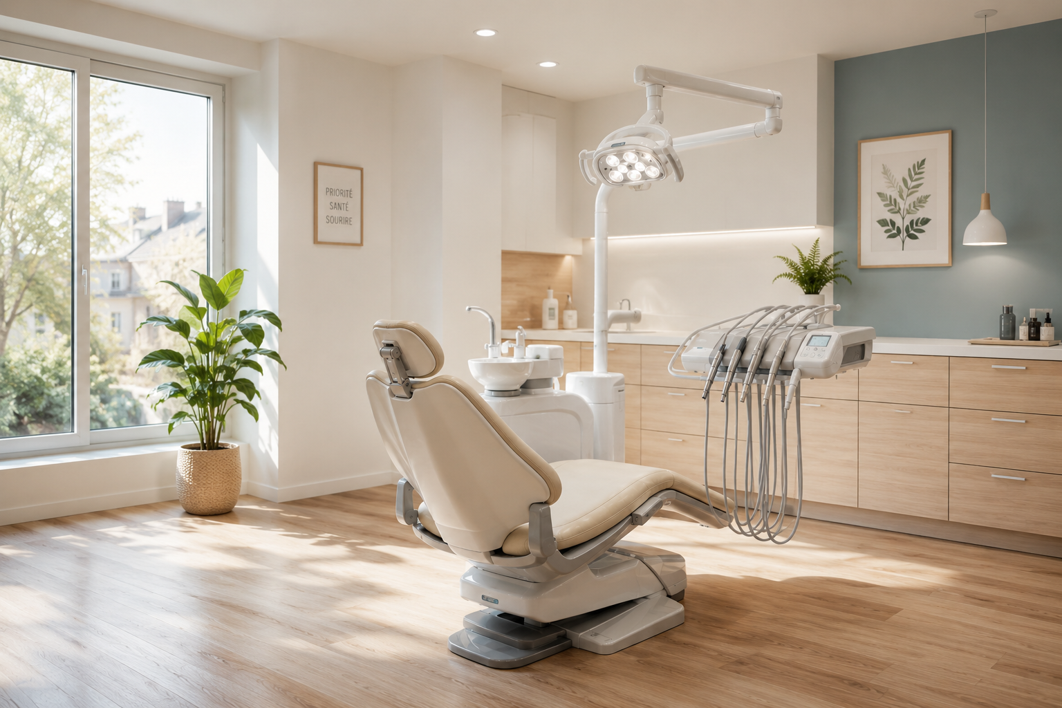 Salle de soins moderne et lumineuse du cabinet